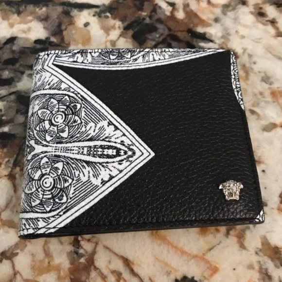 Versace Other Black And White Versace Bifold Wallet Poshmark